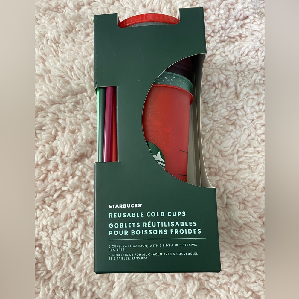 Starbucks reusable cold cups glitter